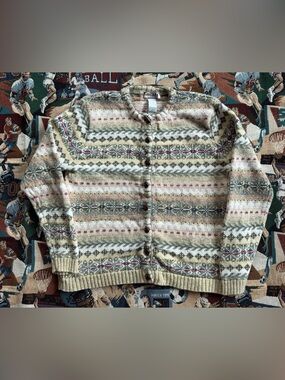 Vintage 90s Women’s Tiara International Grandma Knitted Cardigan